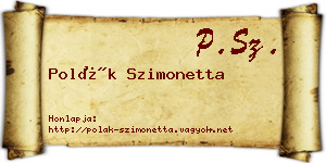 Polák Szimonetta névjegykártya
